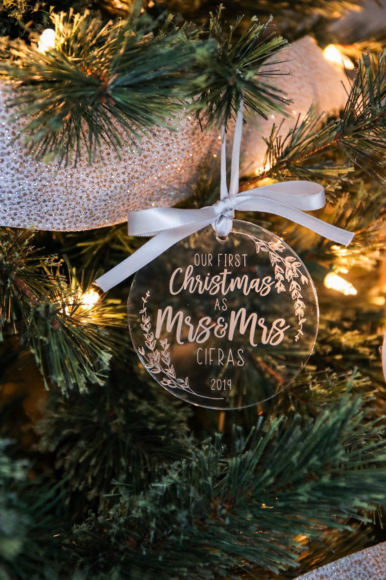 Mr mrs best sale first christmas ornament