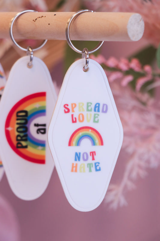 Spread Love Not Hate - Pride Keychain Collection